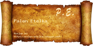 Palen Etelka névjegykártya